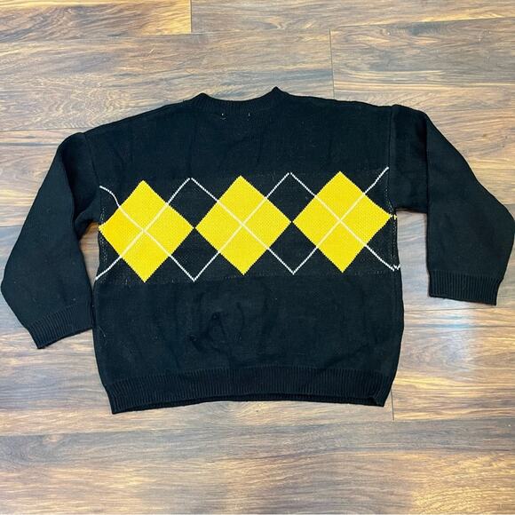 Miss Sumey black and yellow sweater size large L b7 - Picture 3 of 3